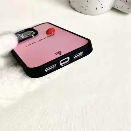 S74862 Love Yourself ハートチャーム iPhoneケース