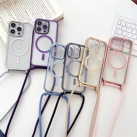K22977 MagSafe対応 ショルダーストラップ付き iPhoneケース