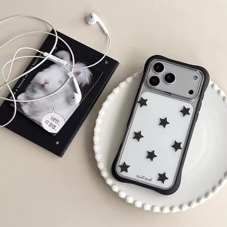 L62403 スターカラーフレームクリアiPhoneケース