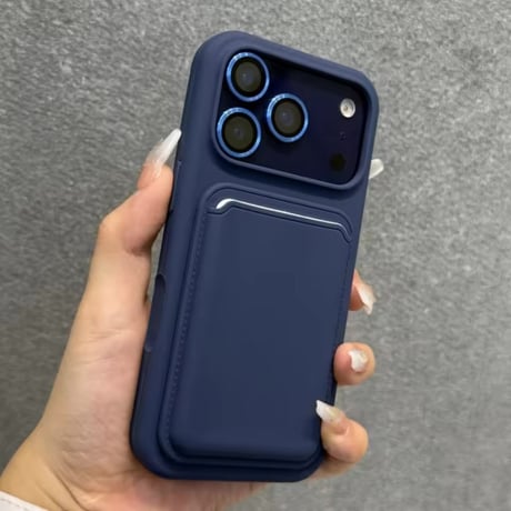 K23107 カードポケット付きシンプルiPhoneケース
