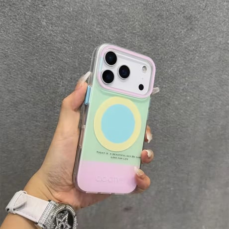 S75085 パステルサークル MagSafe対応 iPhoneケース