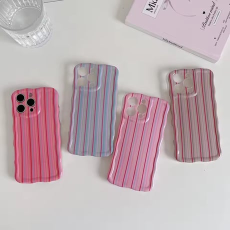 S74991 カラフルストライプ iPhoneケース