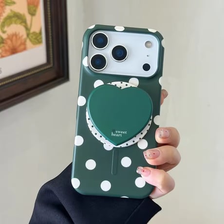 K23105 ハートグリップ MagSafe対応ドットiPhoneケース