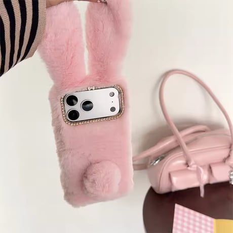 S75100 ふわもこバニーiPhoneケース