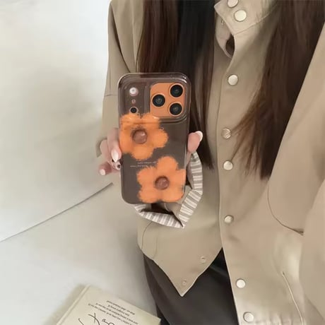 S75203 レトロフラワー iPhoneケース