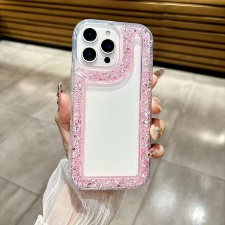 L62248 キラめきラメフレームiPhoneケース