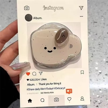 K22879 にっこりカフェモチーフ iPhoneケース