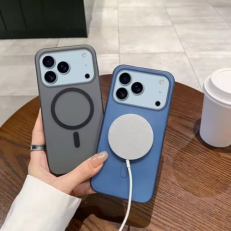 L62278 くすみカラーのマットMagSafe対応iPhoneケース