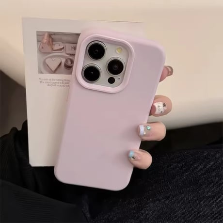 S74931 くすみカラー マットシンプルiPhoneケース