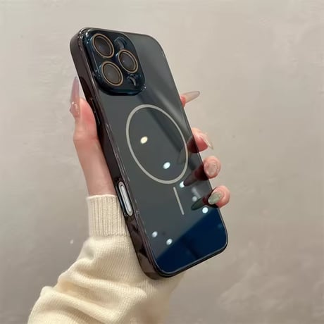 S74717 シャイニーフレーム MagSafe対応 iPhoneケース