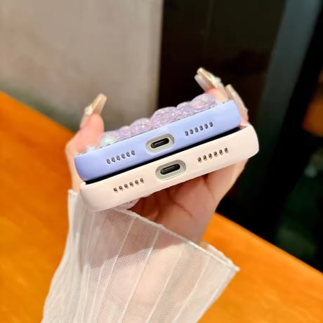 【即納商品】L62316 リボンパールきらめき iPhoneケース