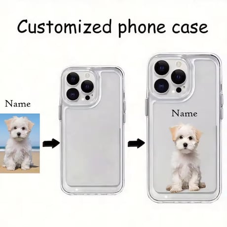 名入れオリジナルケース L62337 うちの子クリアiPhoneケース