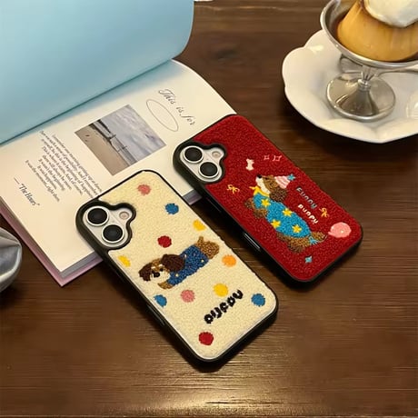 S74945 もこもこドッグ iPhoneケース