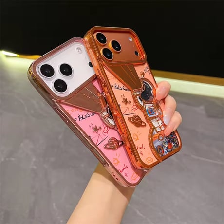 S75245 宇宙飛行士グリッター iPhoneケース