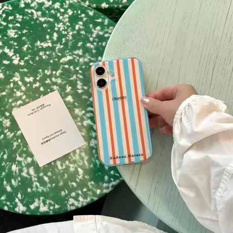 S74880 カラフルストライプ iPhoneケース