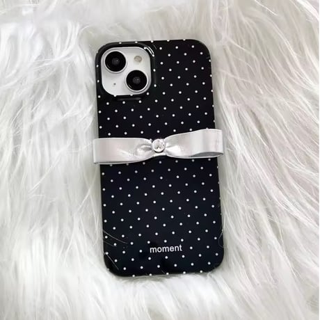 S75046 リボンドット iPhoneケース