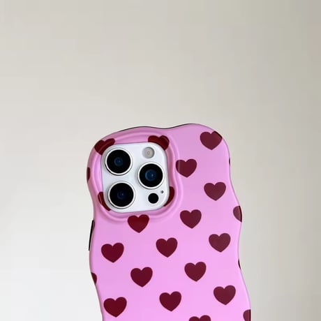 S74890 ポップカラーハートフルiPhoneケース