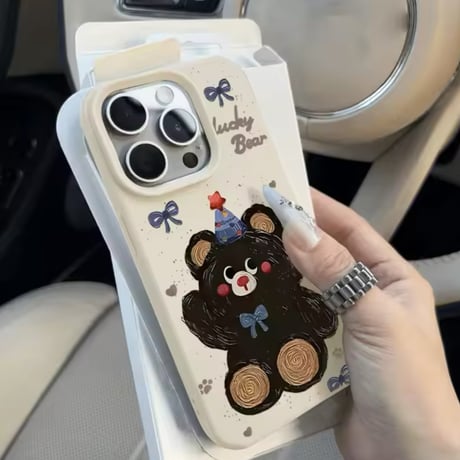 S74393 Lucky Bear Party iPhoneケース