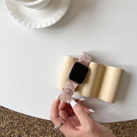 N00013 シェルピンクマーブル Apple Watchベルト