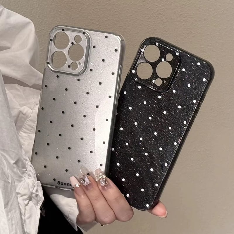 S74758 キラキラドットiPhoneケース | nanomita