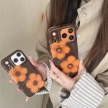 S75203 レトロフラワー iPhoneケース