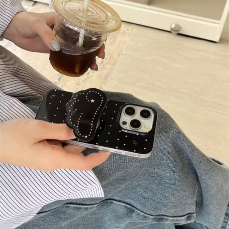 K22759 夜空のウィングスタンド付きiPhoneケース