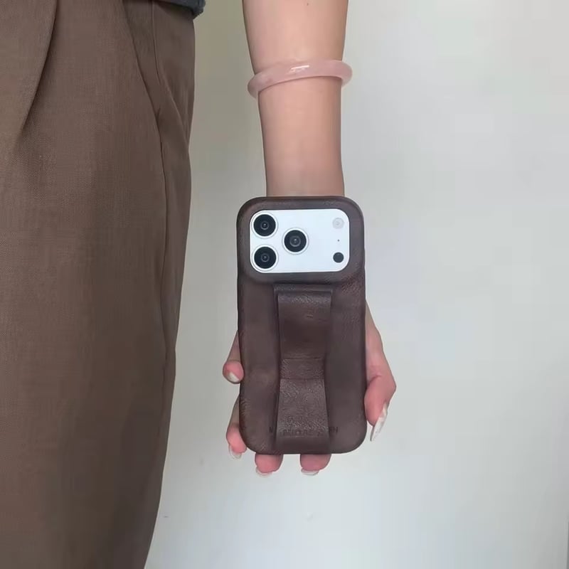 K23003 レザー風リボンスタンド iPhoneケース | nanomita