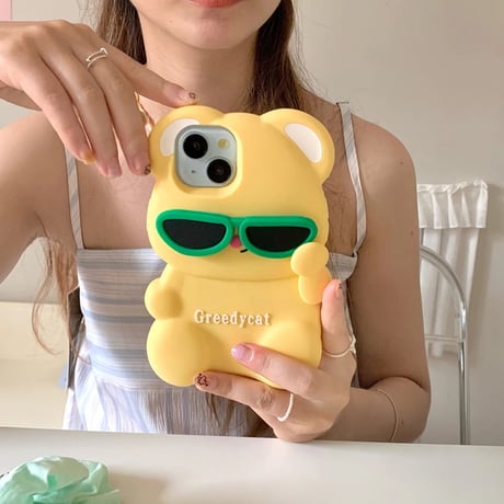 S74920 サングラスベア iPhoneケース