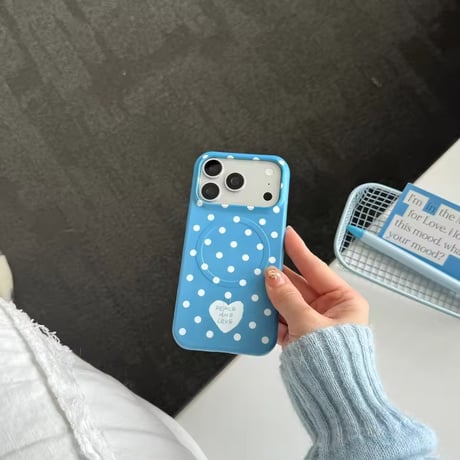 K23106 ハートMagSafeグリップドットiPhoneケース