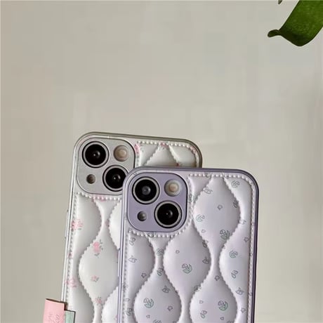 S75044 ふんわり小花のキルティングiPhoneケース