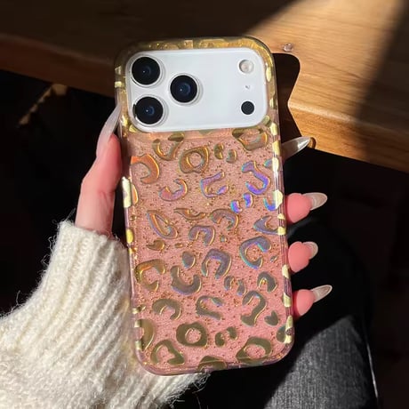 S75316 グリッターレオパード iPhoneケース