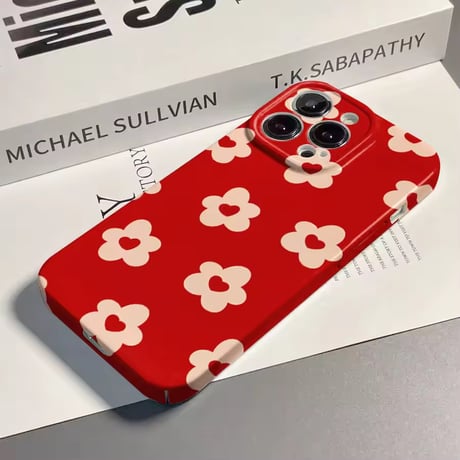 S75591 レトロフラワーハートiPhoneケース