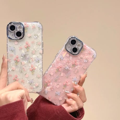 S73915 小花柄デザイン iPhoneケース