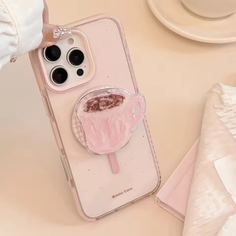 K22936 MagSafe対応 ピンクカップソケット iPhoneケース | nanomita