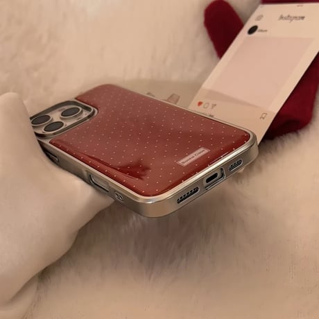 S74506 チェリーレッドドットiPhoneケース