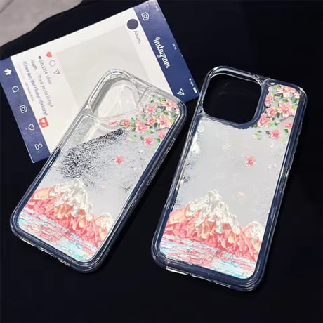 S75211 スノーマウンテン アートiPhoneケース