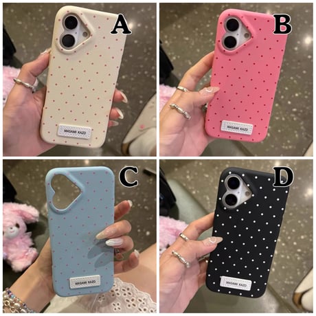 S74224 ドットハートカメラ iPhoneケース