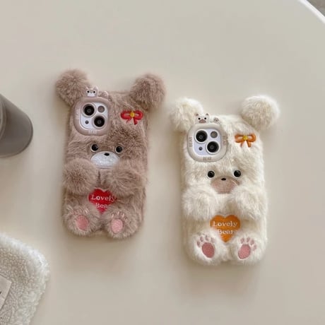 S74410 ふわもこアニマル抱っこiPhoneケース
