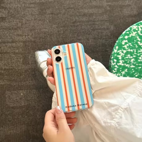 S74880 カラフルストライプ iPhoneケース