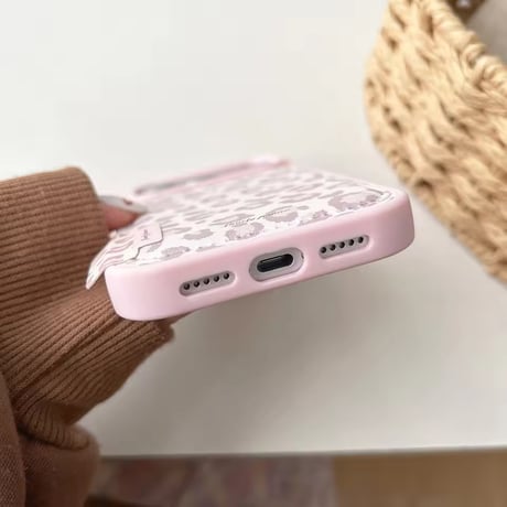 S75156 ピンクエッジ ガーリーアニマル柄 iPhoneケース