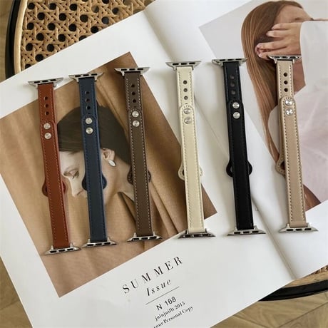 N00045 シンプルステッチ Apple Watchレザーベルト