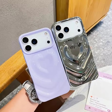 S75038 ぷっくりハートのグロッシーiPhoneケース