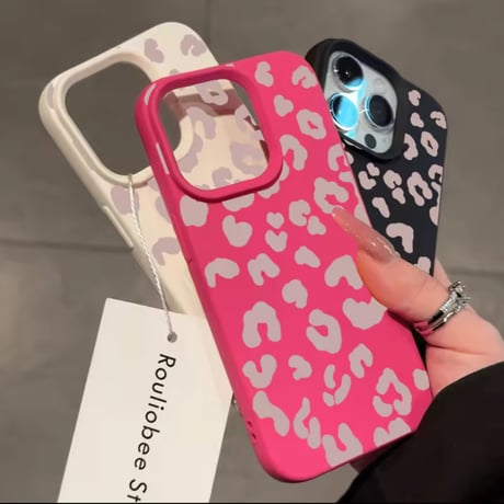 S74956 カラフルレオパード iPhoneケース