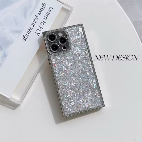 S74583 ラグジュアリーグリッターiPhoneケース（スクエアタイプ）