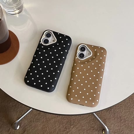 S74302 ドットハートの大人かわいいiPhoneケース
