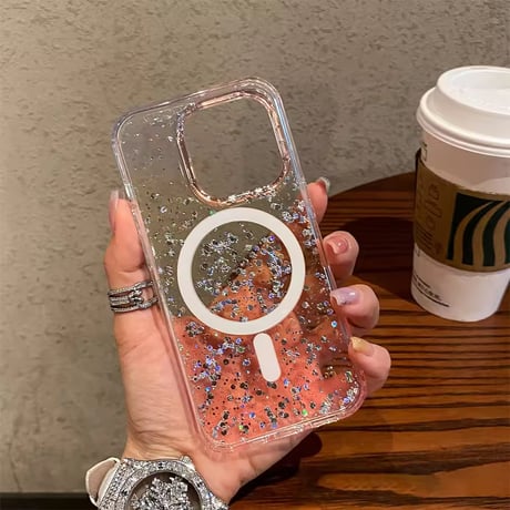 S75573 グリッターグラデーション MagSafe対応 iPhoneケース