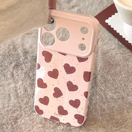 S75527 ハートパターンiPhoneケース