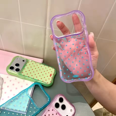 L62476 クリアカラースター iPhoneケース