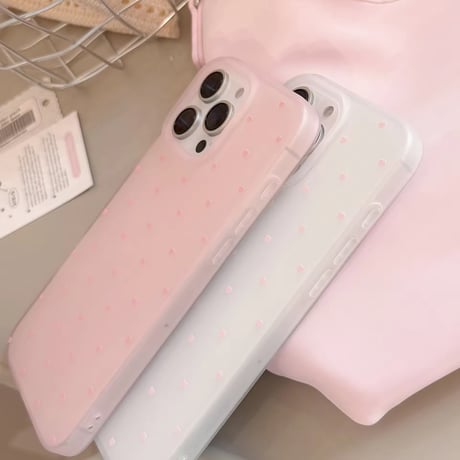 S74752 ピュアハートドットiPhoneケース