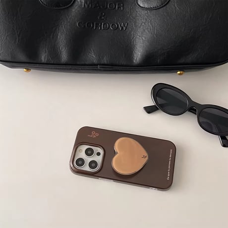 K22656 ビッグハート グリップ付きiPhoneケース